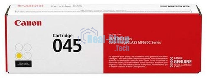 Картридж лазерный Canon 045Y желтый, 1300 стр., для i-SENSYS MF631/633/635, LBP611