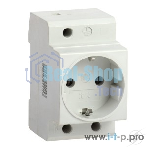 Розетка силовая РАр10-3-ОП с заземл. на DIN-рейку ИЭК MRD10-16
