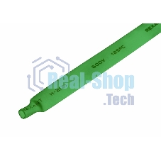 Термоусаживаемая трубка Rexant 8,0/4,0 мм, зеленая, упаковка 50 шт. по 1 м