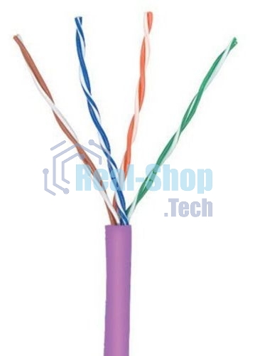 Кабель информационный Lanmaster TWT-5EUTP-NGLS кат.5е U/UTP не экранированный 4X2X24AWG PVC внутренний 305м фиолетовый