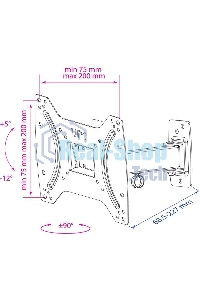 Кронштейн Kromax OPTIMA-203 черный, 15