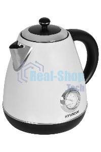 Чайник электрический Hyundai HYK-S4502 1.7л. 2200Вт жемчужный/черный (корпус: нержавеющая сталь/пластик)