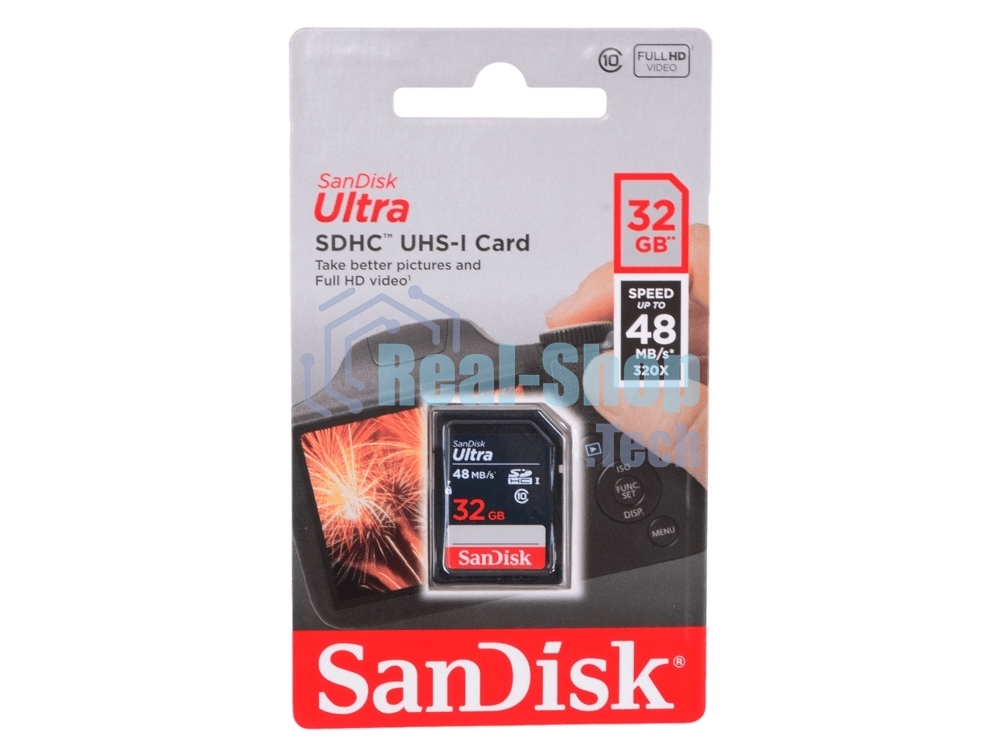 Флеш карта SDHC 32Gb UHS-I SDSDUNR-032G-GN3IN SANDISK