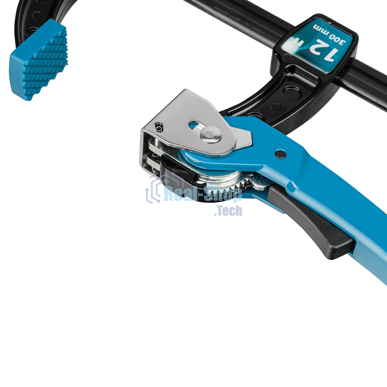 Струбцина реечная Gross быстрозажимная, металлический корпус, рычажный храповый механизм, 12