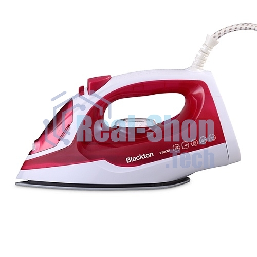 Утюг Blackton Bt SI2110 White-Red. 1200 Вт, Резервуар для воды 200 мл, Постоянная подача пара 18 г/мин, Антипригарная подошва, Индикация готовности к работе, Защита от перегрева, Шарнирное вращение шнура на 360', Длина сетевого шнура 1.6 м