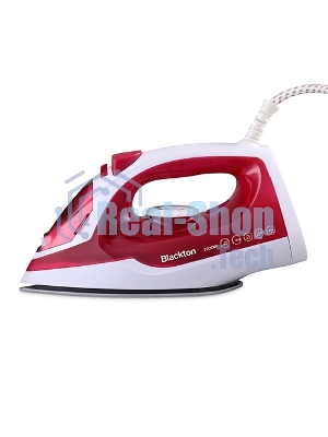 Утюг Blackton Bt SI2110 White-Red. 1200 Вт, Резервуар для воды 200 мл, Постоянная подача пара 18 г/мин, Антипригарная подошва, Индикация готовности к работе, Защита от перегрева, Шарнирное вращение шнура на 360', Длина сетевого шнура 1.6 м