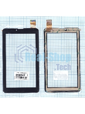 Сенсорное стекло (тачскрин) ZYD070-237, черное