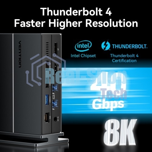 Мультифункциональная док-станция Vention USB Type C 14 в 1 с поддержкой Thunderbolt 4