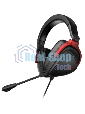 Гарнитура ASUS ROG Delta S Core чёрный-красный, проводная, 3.5 мм, съёмный микрофон, совместимость с PlayStation, Xbox