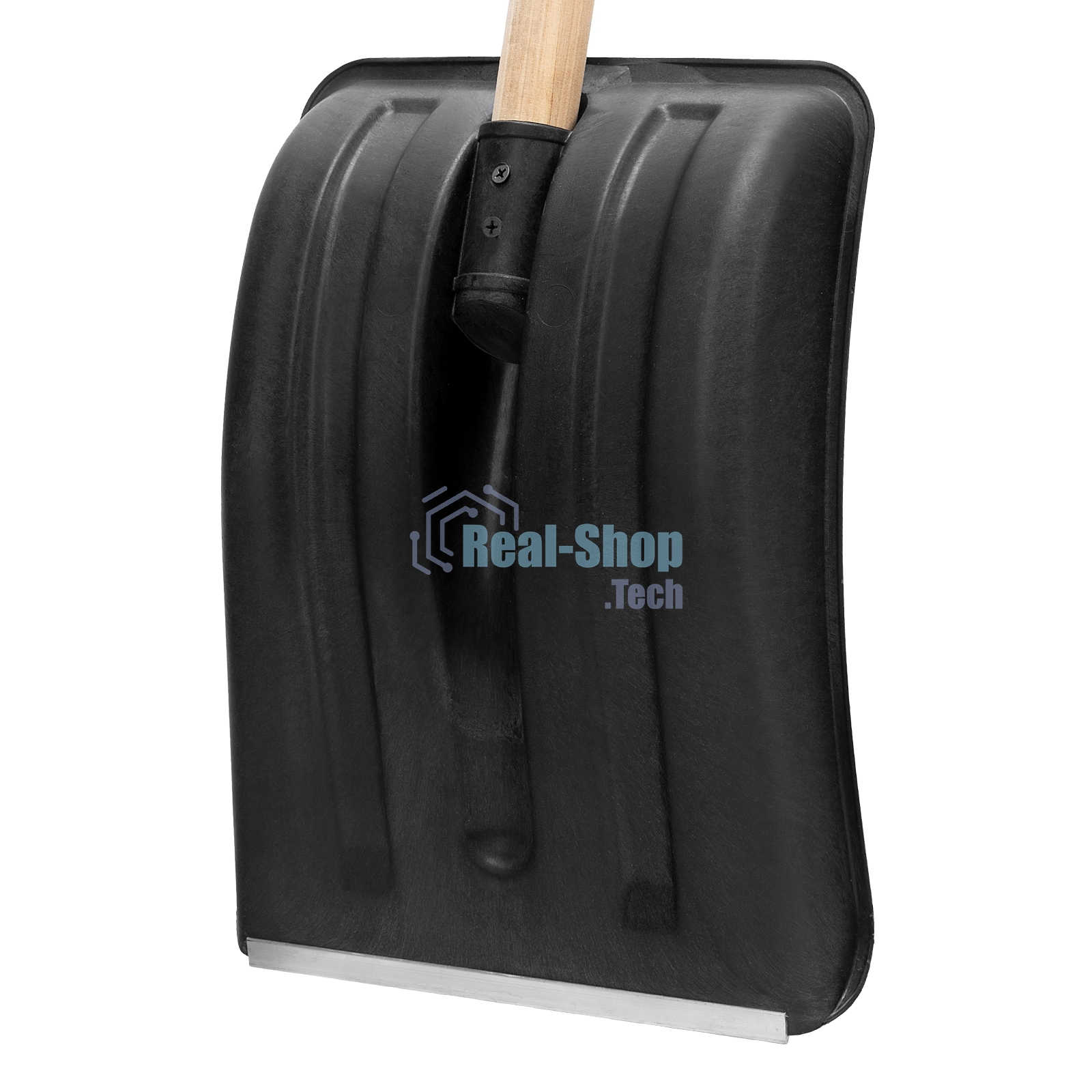 Лопата для уборки снега Sparta полипропиленовая, 275х365х870 мм, деревянный черенок,