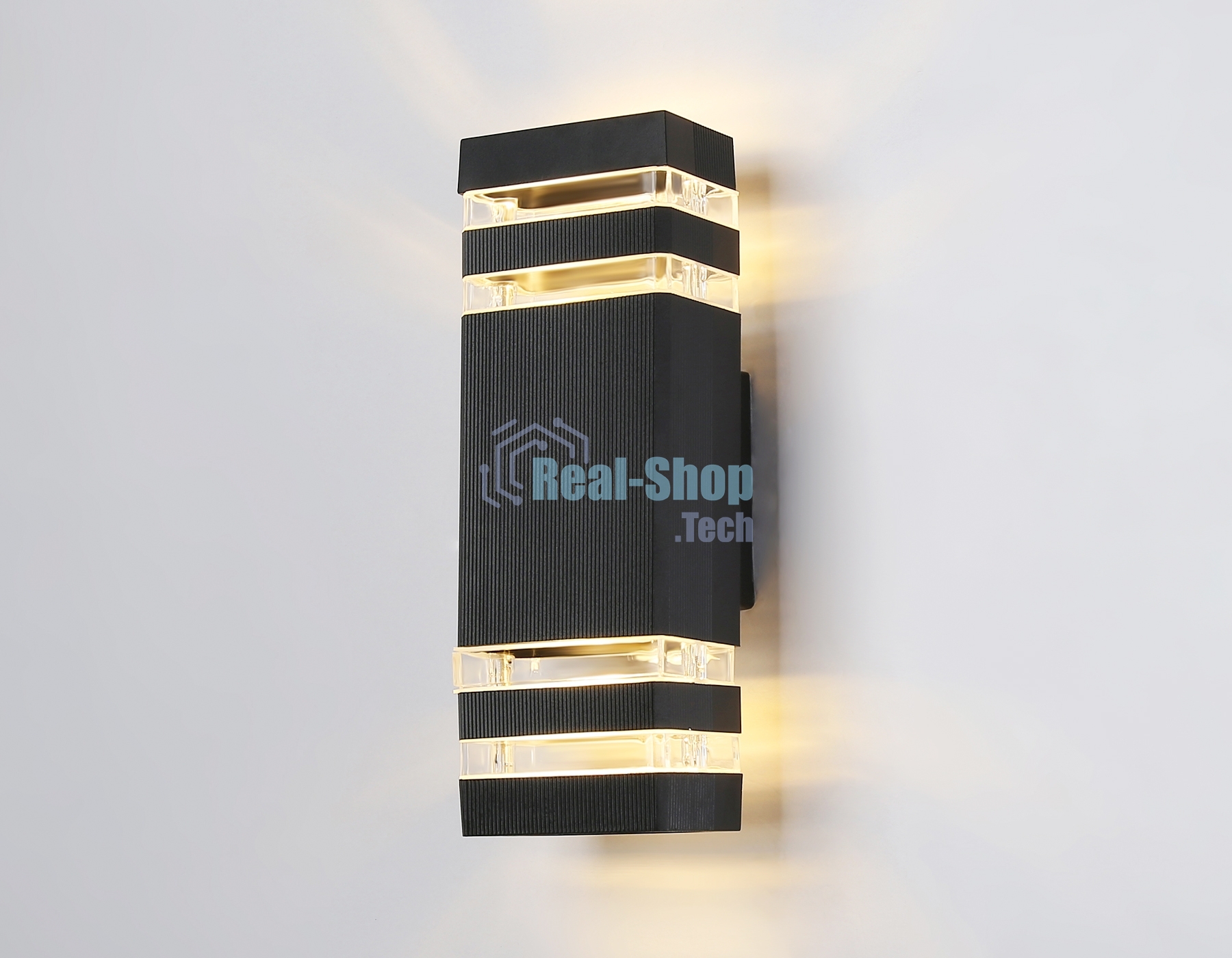Светильник Ambrella light ST2574/2 BK/CL черный/прозрачный IP54 GU10/2 max 35W 310*110*65