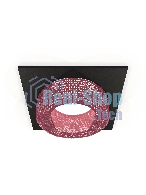 Комплект встраиваемого светильника Ambrella light XC7632022 SBK/PI черный песок/розовый MR16 GU5.3 (C7632, N7193)