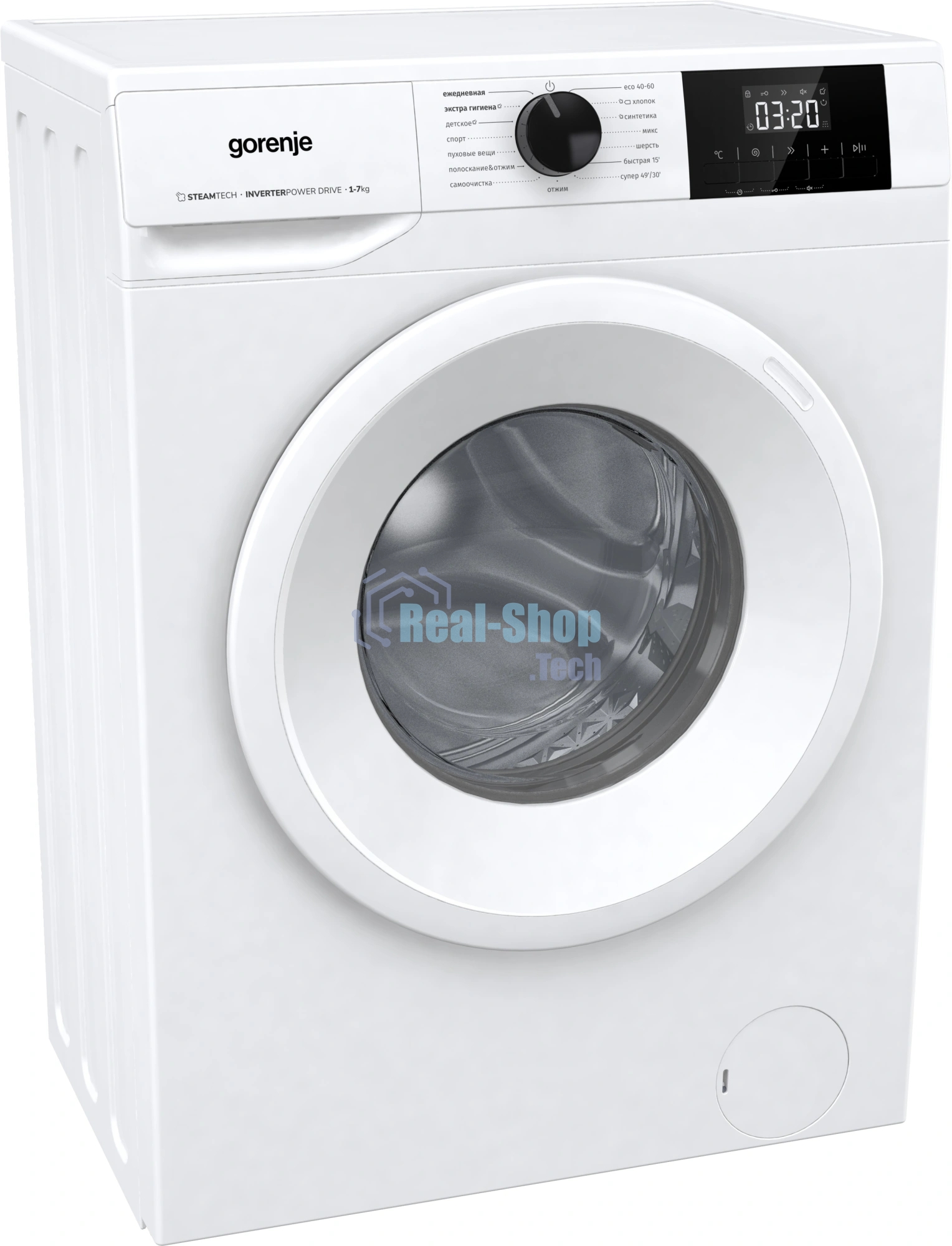 Стиральная машина Gorenje W5NGPI72SBS/C белый, загрузка фронтальная 7 кг, 1200 об/мин, класс A