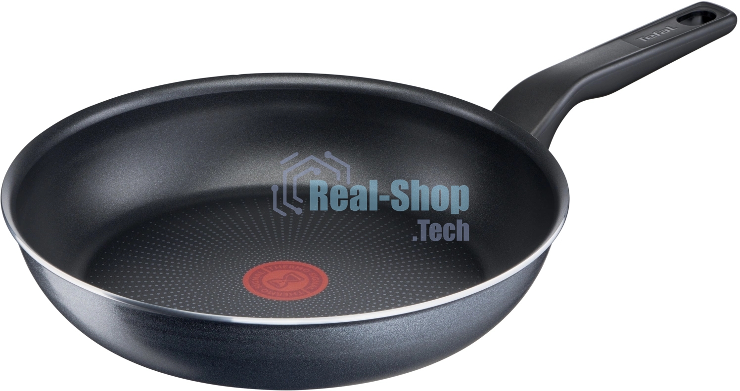 Сковорода Tefal Force 4218922 круглая 22см покрытие: Titanium ручка несъемная (с крышкой) черный (9100048320)