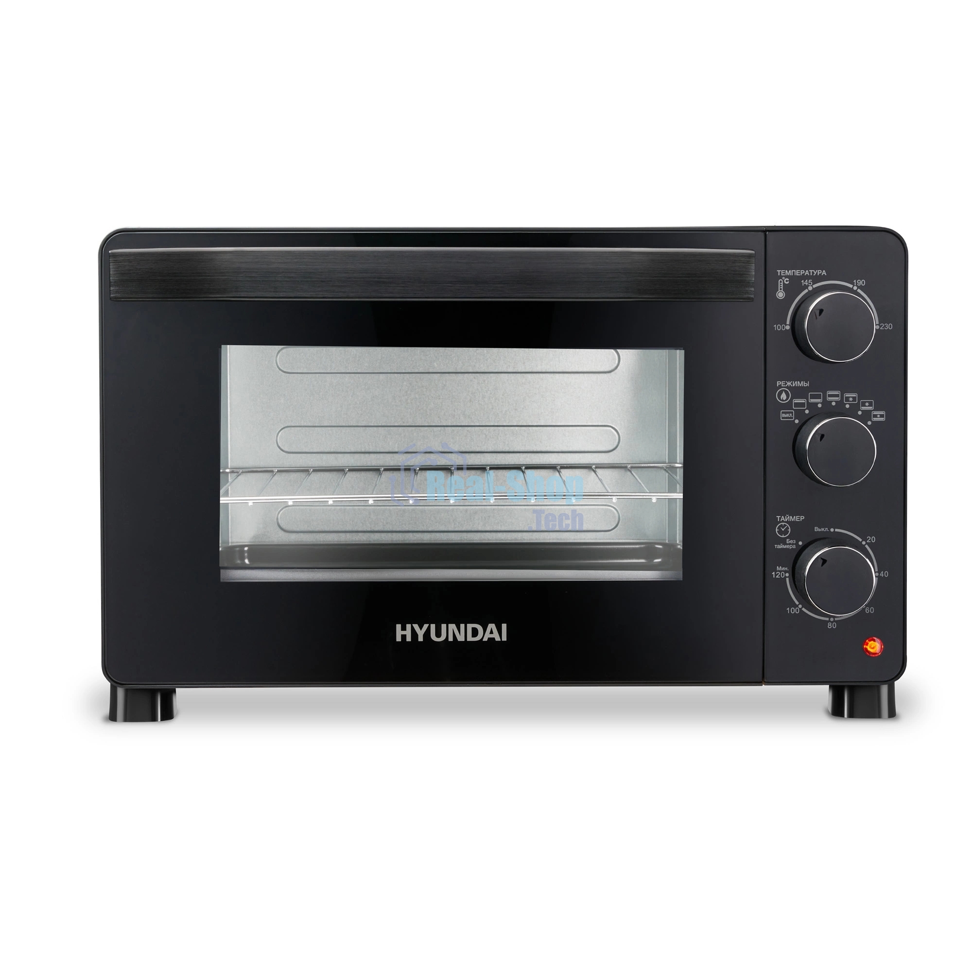 Мини-печь Hyundai MIO-HY080 23 л, 150 Вт, черный