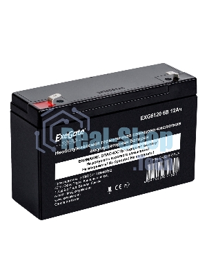 Батарея для ИБП ExeGate EP234537RUS DT 612/EXG6120 (6V 12Ah) клеммы F1