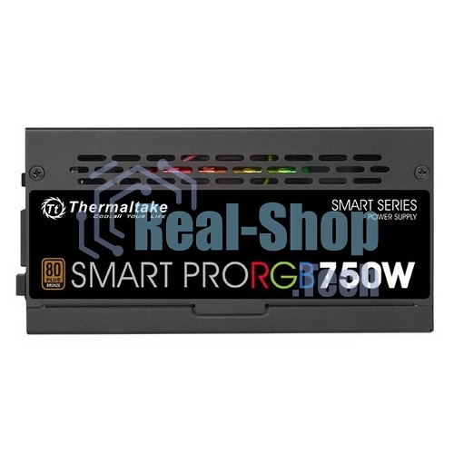 Блок питания Thermaltake Smart Pro RGb (PS-SPR-0750FPCBEU-R), 750Вт, 80 PLUS Bronze, 140мм, модульный, черный