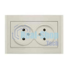 Розетка 2-м СП Бриллиант 16А IP20 без заземл. сл. кость Universal 7948738