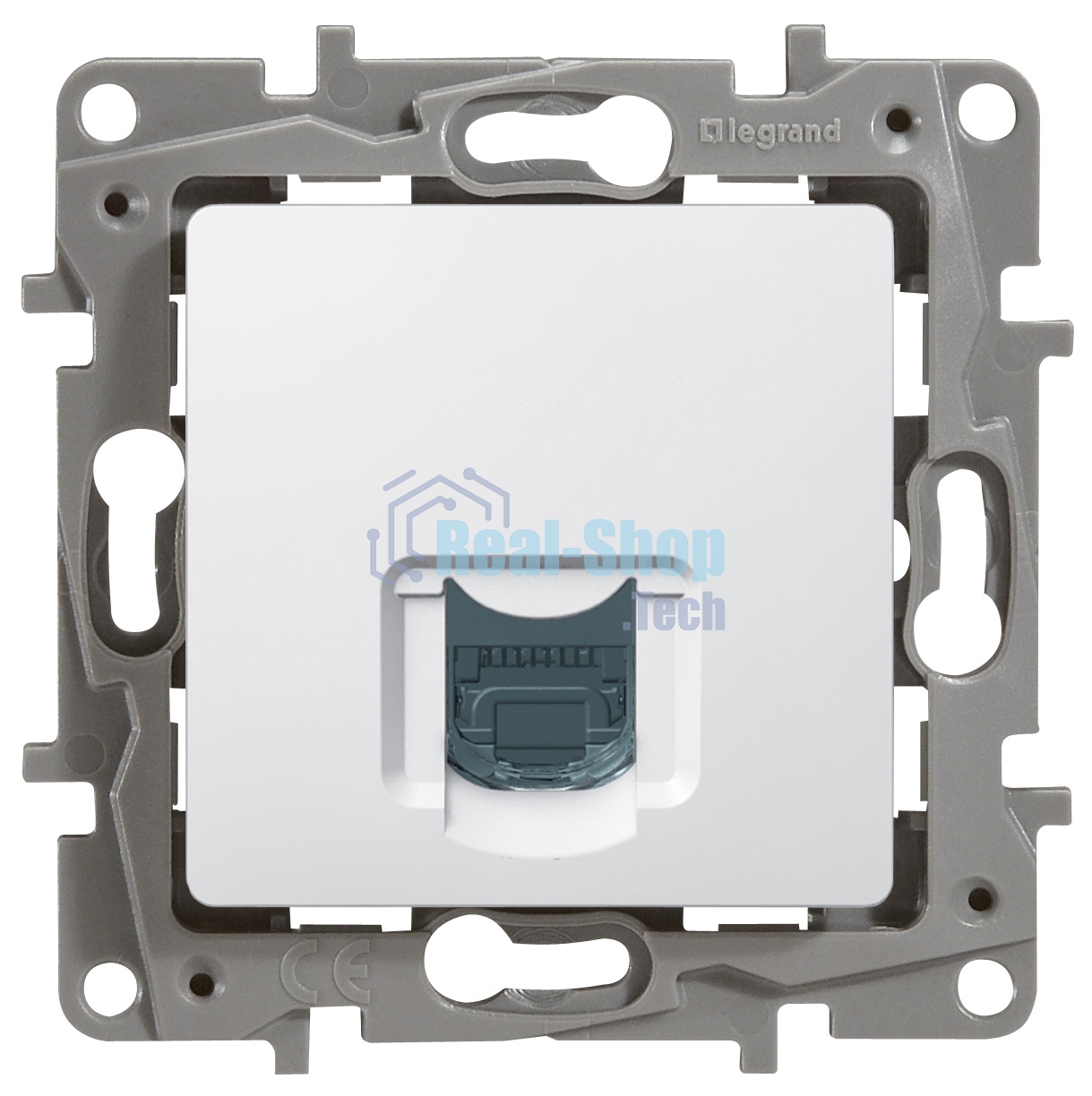 Монтажное оборудование Розетка кат.6 UTP, белая, RJ45 разъем, ETIKA LEG-672253