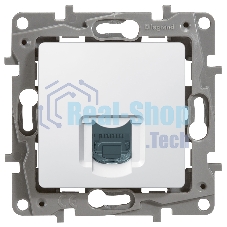 Монтажное оборудование Розетка кат.6 UTP, белая, RJ45 разъем, ETIKA LEG-672253