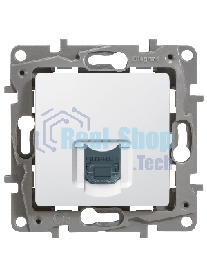 Монтажное оборудование Розетка кат.6 UTP, белая, RJ45 разъем, ETIKA LEG-672253