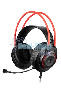 Гарнитура проводная с микрофоном A4Tech Bloody G200S черный/красный 2м мониторные USB оголовье (G200S USB/BLACK +RED)