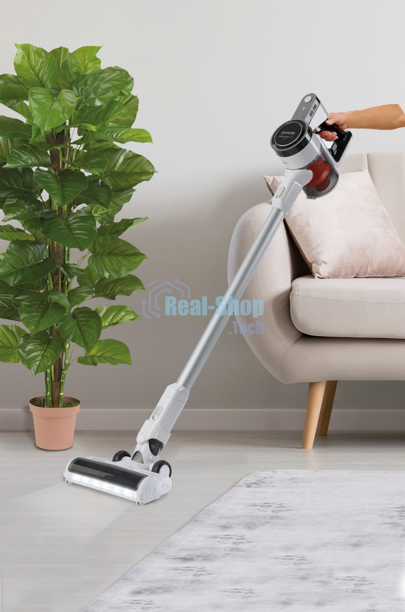 Пылесос ручной Gorenje SVC216FMLW 135Вт белый/черный