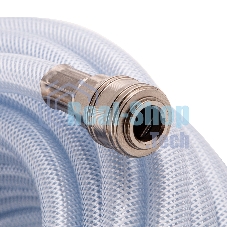 Шланг пневматический Stels ПВХ, 10x16 мм, 18 бар, армированный, прозрач., быстросъем, 3 0м