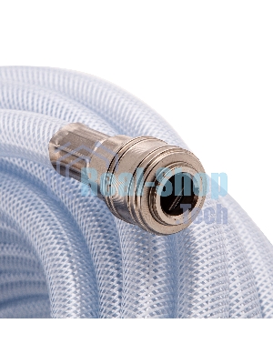 Шланг пневматический Stels ПВХ, 10x16 мм, 18 бар, армированный, прозрач., быстросъем, 3 0м