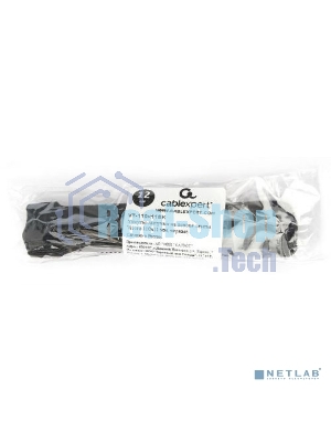 Хомуты-липучки на основе ленты Velcro VT-145x11BK 145 x 11 мм, черные (12 шт.)