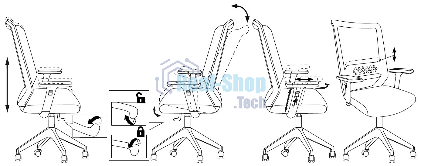 Кресло офисное Бюрократ MC-W611NL серый TW-04 38-417 сетка/ткань, крестов. 4-луч. пластик пластик