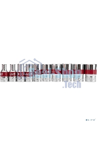 Набор торцевых головок Rexant 1/4, шестигранные, CrV, 10 шт., 4-13 мм