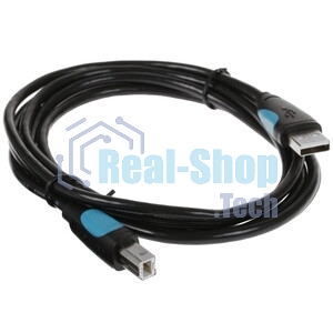 Кабель Vention USB 2.0 AM/BM - 3 м. черный VAS-A16-B300