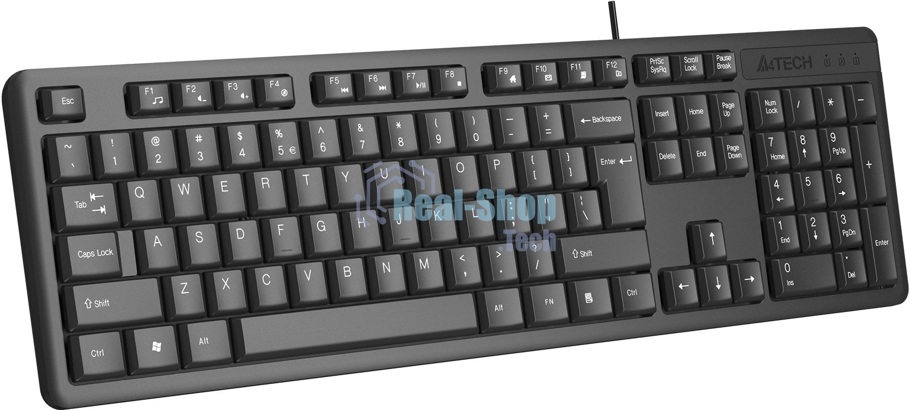 Клавиатура проводная A4Tech KR-3, USB, черный