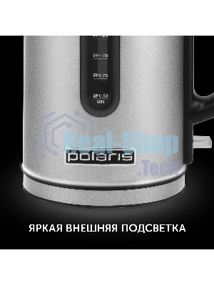 Чайник электрический Polaris PWK 1729CA стальной, 1.7л. 2200Вт