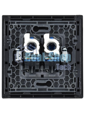 Розетка компьютерная IEK FORTE&PIANO FP534 2-ая RJ45 кат.6 сталь