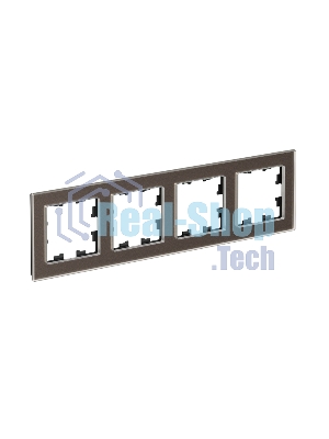 Рамка 4-м AtlasDesign Nature стекло мокко SchE ATN320604