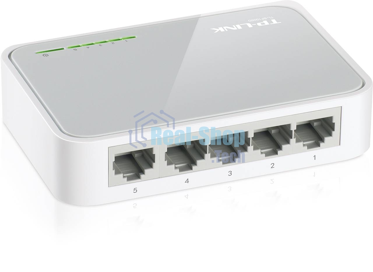 Коммутатор TP-Link SOHO TL-SF1005D Коммутатор 5-port 10/100M mini Desktop Switch, 5 10/100M RJ45 ports, Plastic case