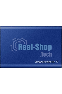 Внешний SSD Samsung T7, 2TB, USB 3.2 Gen 2 Type-C, R/W 1050/1000, синий