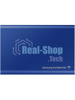Внешний SSD Samsung T7, 2TB, USB 3.2 Gen 2 Type-C, R/W 1050/1000, синий