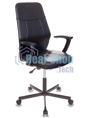 Кресло Бюрократ CH-605/BLACK черный, экокожа, 120 кг, механизм качания