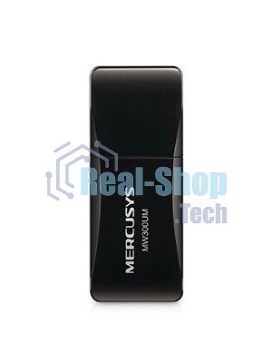Сетевой адаптер USB2.0 адаптер Mercusys MW300UM, 300 Мбит/с, компактный