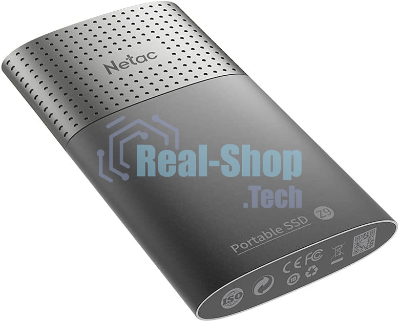 Внешний SSD Netac Z9, 500 Gb, USB 3.2 Gen 2 Type-C, R/W 550/480, черный