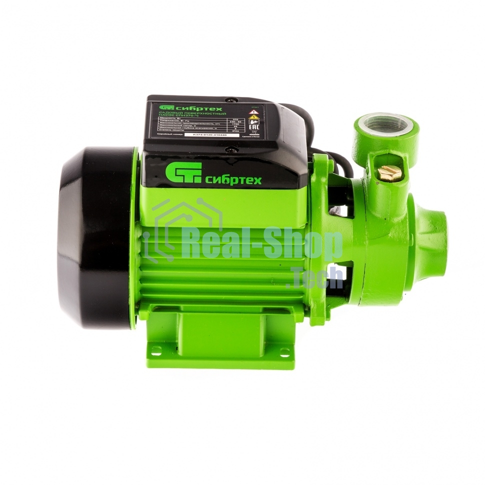 Садовый поверхностный насос Сибртех СПН370-Ч 370 Вт напор 25 м 1700 л/ч чугун