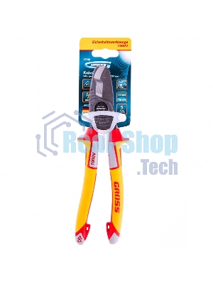 Кабелерез Gross диэлектрические рукоятки до 1000 В, трехкомпонентные рукоятки, 210 мм