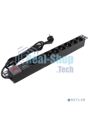 Блок розеток горизонтальный ExeGate ServerPro PDU-19H807 Al-8S-EU2-SW-SPD1, 19