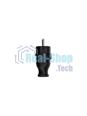 Вилка Rexant влагозащищенная прямая COMPACT, с/з, 16А, IP44 каучук, черная