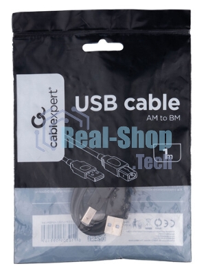 Кабель USB2.0 Pro Cablexpert CCP-mUSB2-AMBM-1M, AM/microBM 5P, 1м, экран, черный, пакет