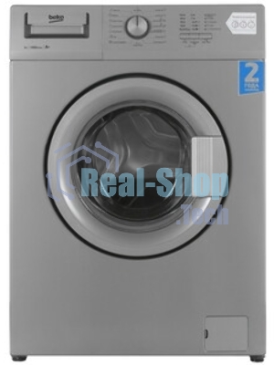 Стиральная машина Beko WRE 65P1 BSS серебристый, загрузка фронтальная 6 кг, 1000 об/мин., класс: А