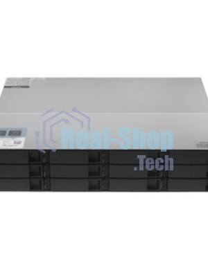 Сетевое хранилище без дисков SMB QNAP TS-1273AU-RP-8G NAS 12 HDD trays, 2x 2.5 GbE, rackmount, 2 PSU. 4-core AMD V1500B2,2 GHz, RAM 8 Gb (8 Gb UDIMM DDR4 (1 x 8 Gb) up to 32 Gb (2 x 16 Gb)). W/o rail kit RAIL-B02